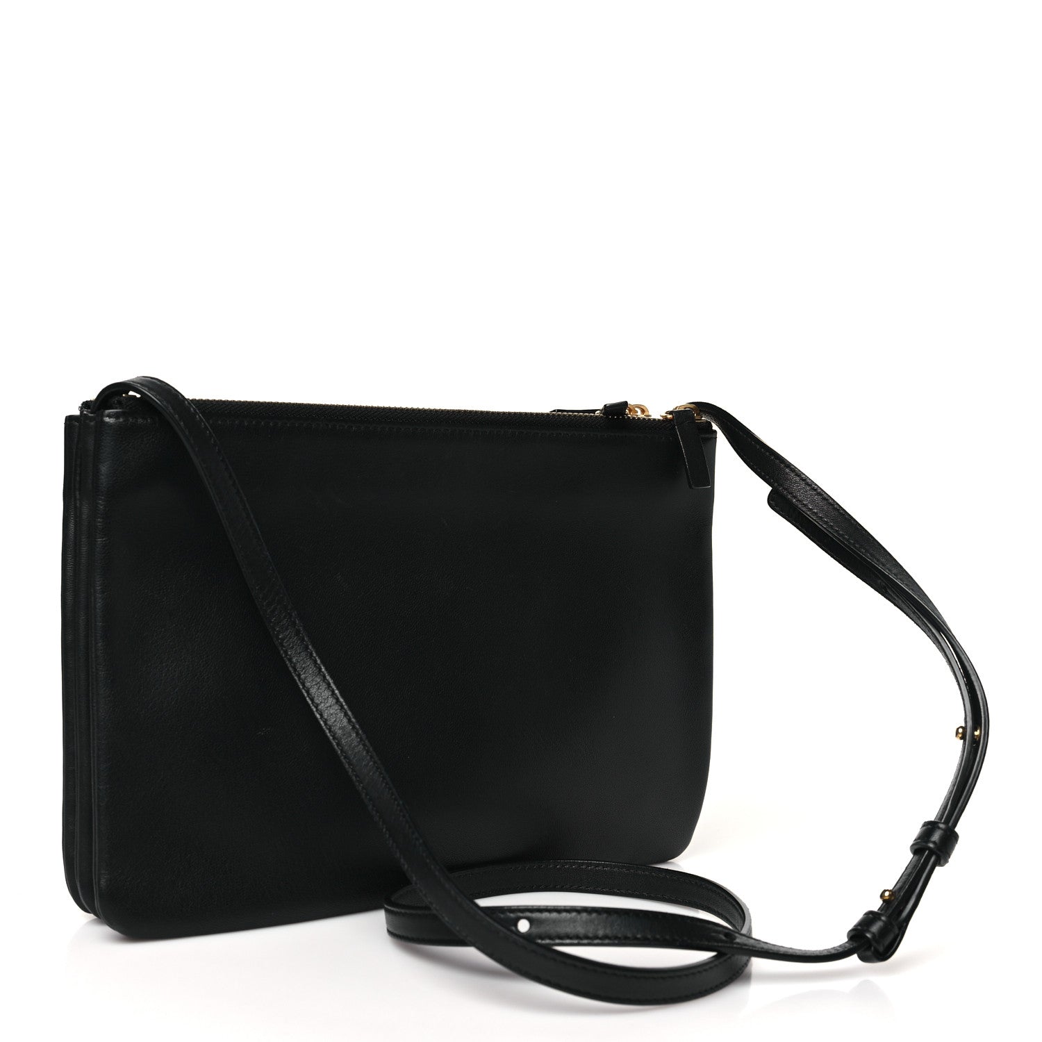 Celine Lambskin Large Trio Crossbody Bag Black 3 of 11
