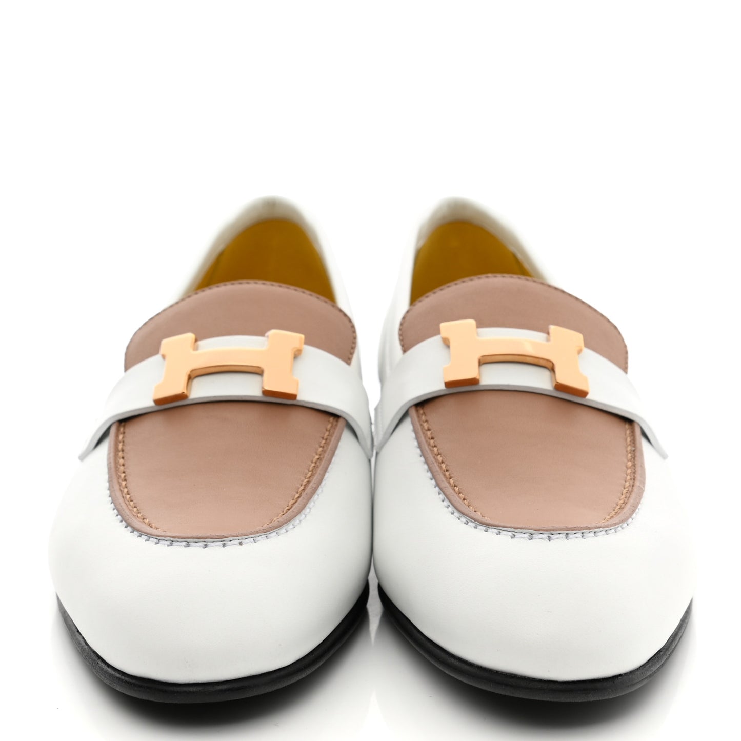 Calfskin Womens Paris Loafers 38.5 White Bois De Santal