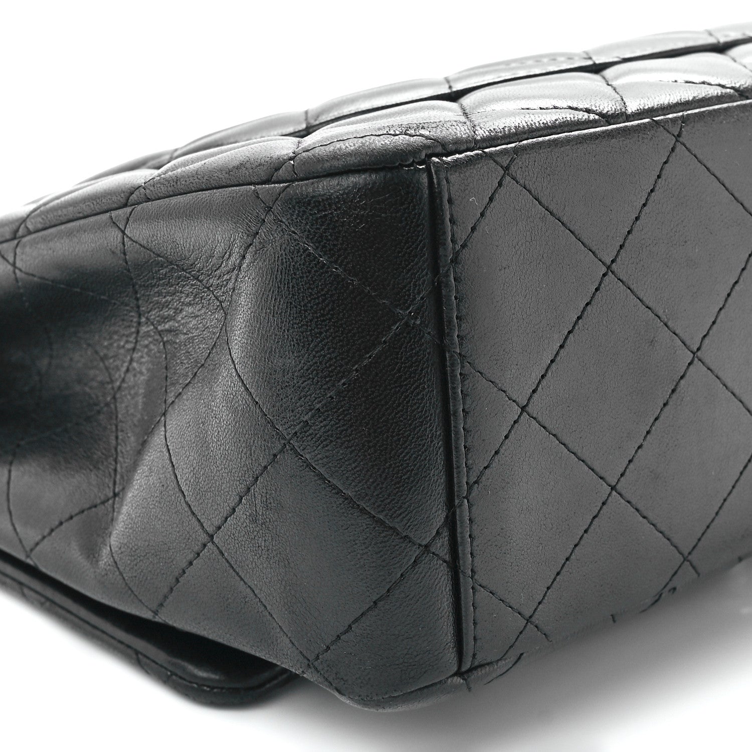 Chanel Lambskin Quilted Maxi Double Flap Black 11 of 12