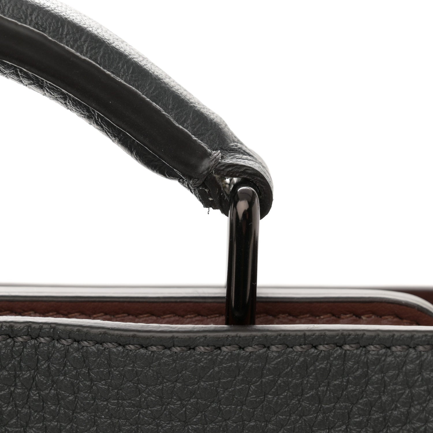 Fendi Cuoio Romano Vitello Cover Monochrome Peekaboo I SEE U Satchel 11 of 14