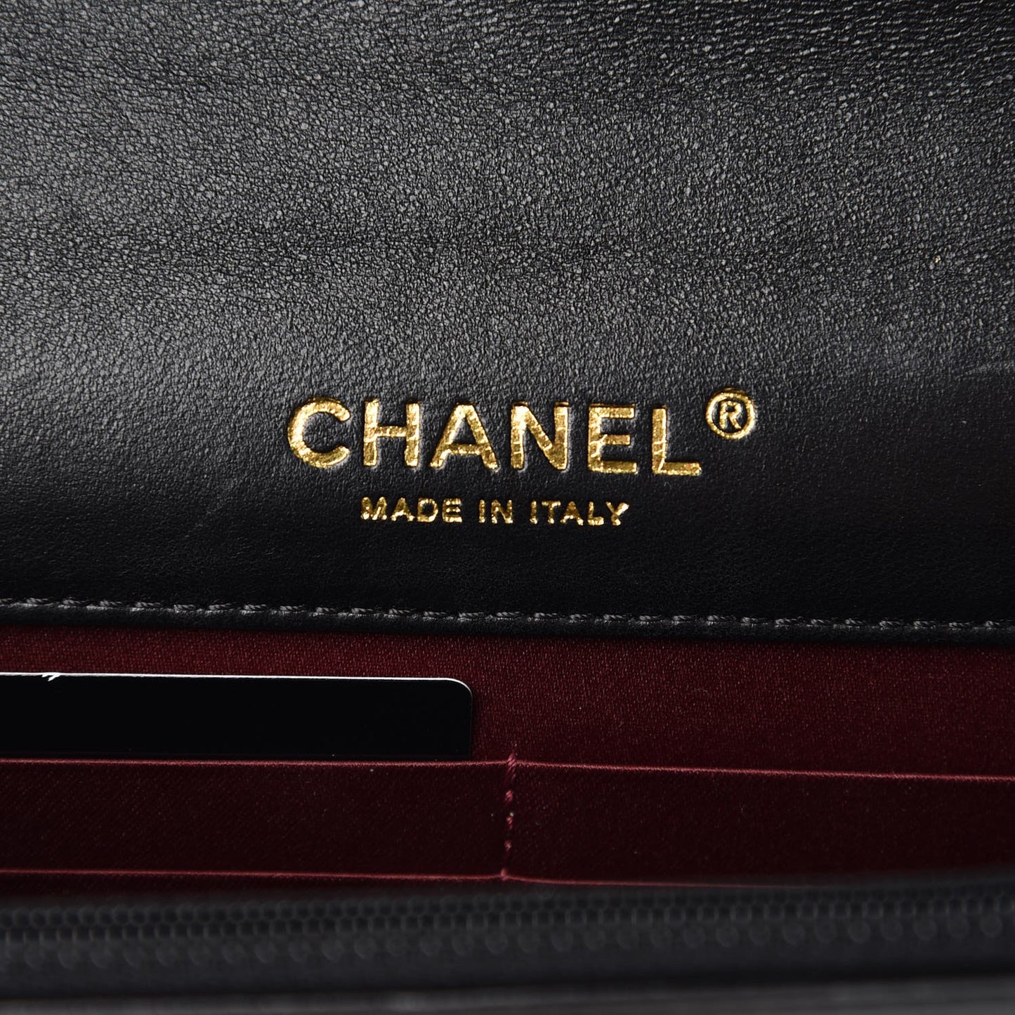 Lambskin Quilted Golden Class Wallet on Chain WOC Black
