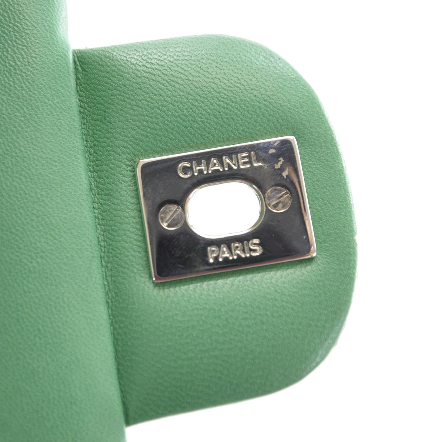 Chanel Calfskin Perforated East West Flap Green 9 of 11