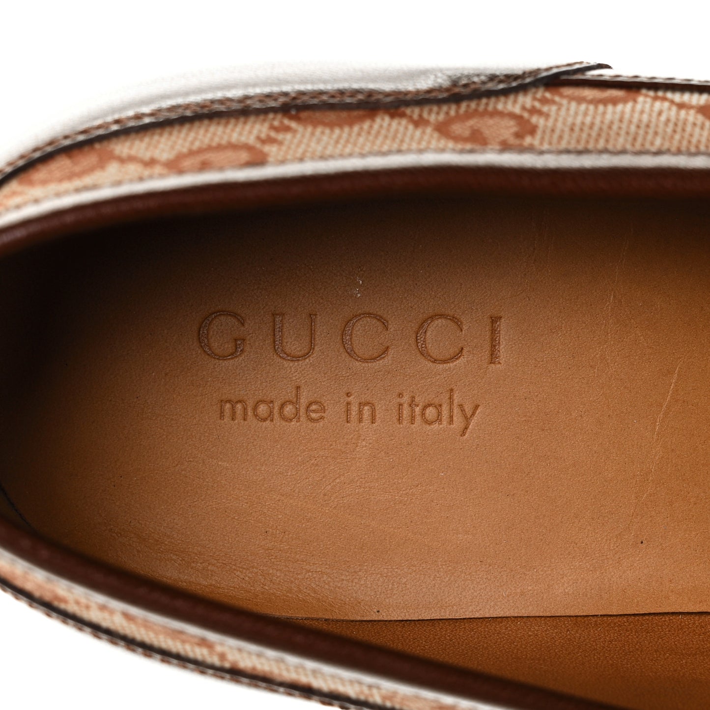 GG Monogram Goatskin Mens GG Loafers 10.5 Brown