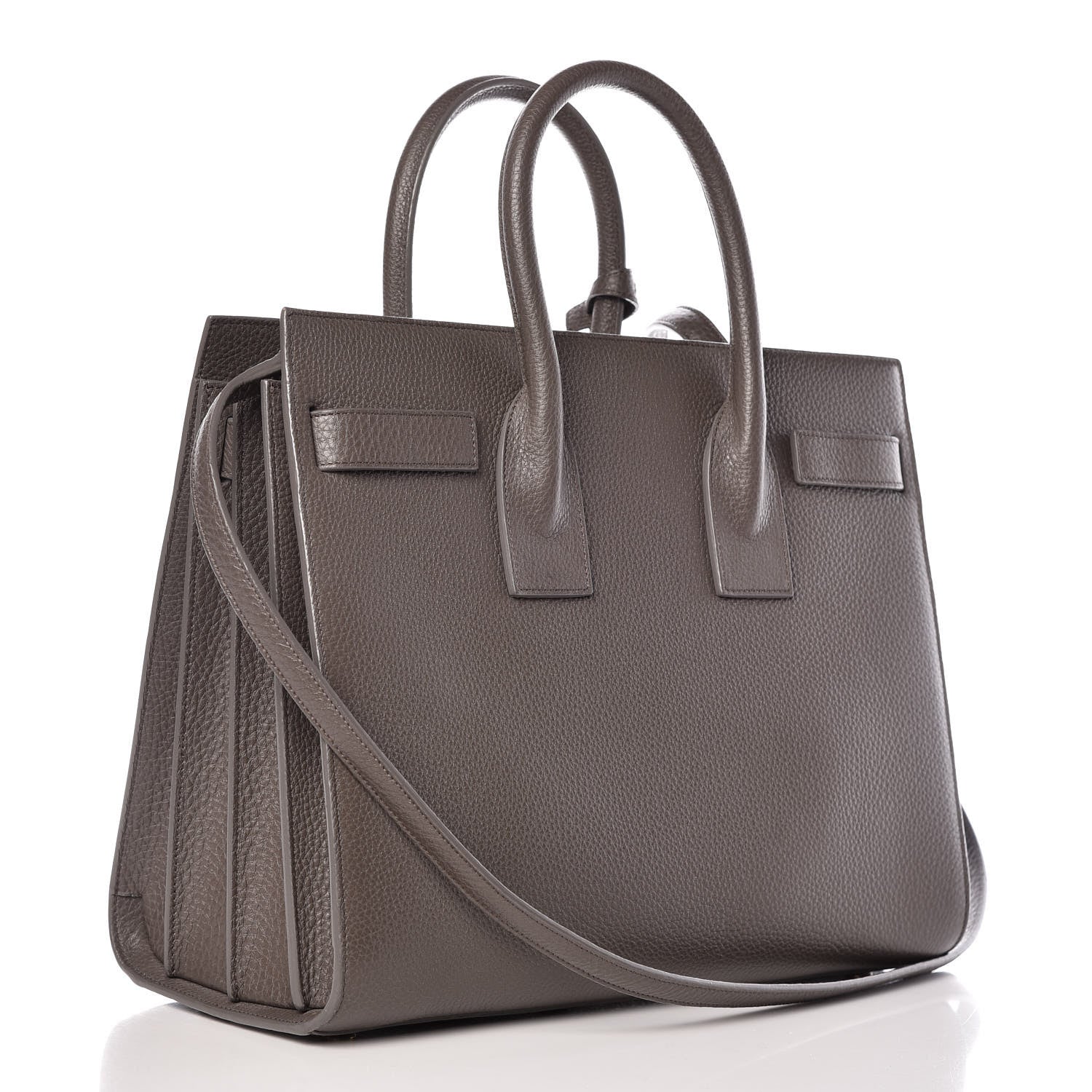 Saint Laurent Grained Calfskin Small Sac De Jour Fog 3 of 11
