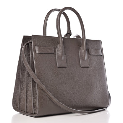 Saint Laurent Grained Calfskin Small Sac De Jour Fog 3 of 11