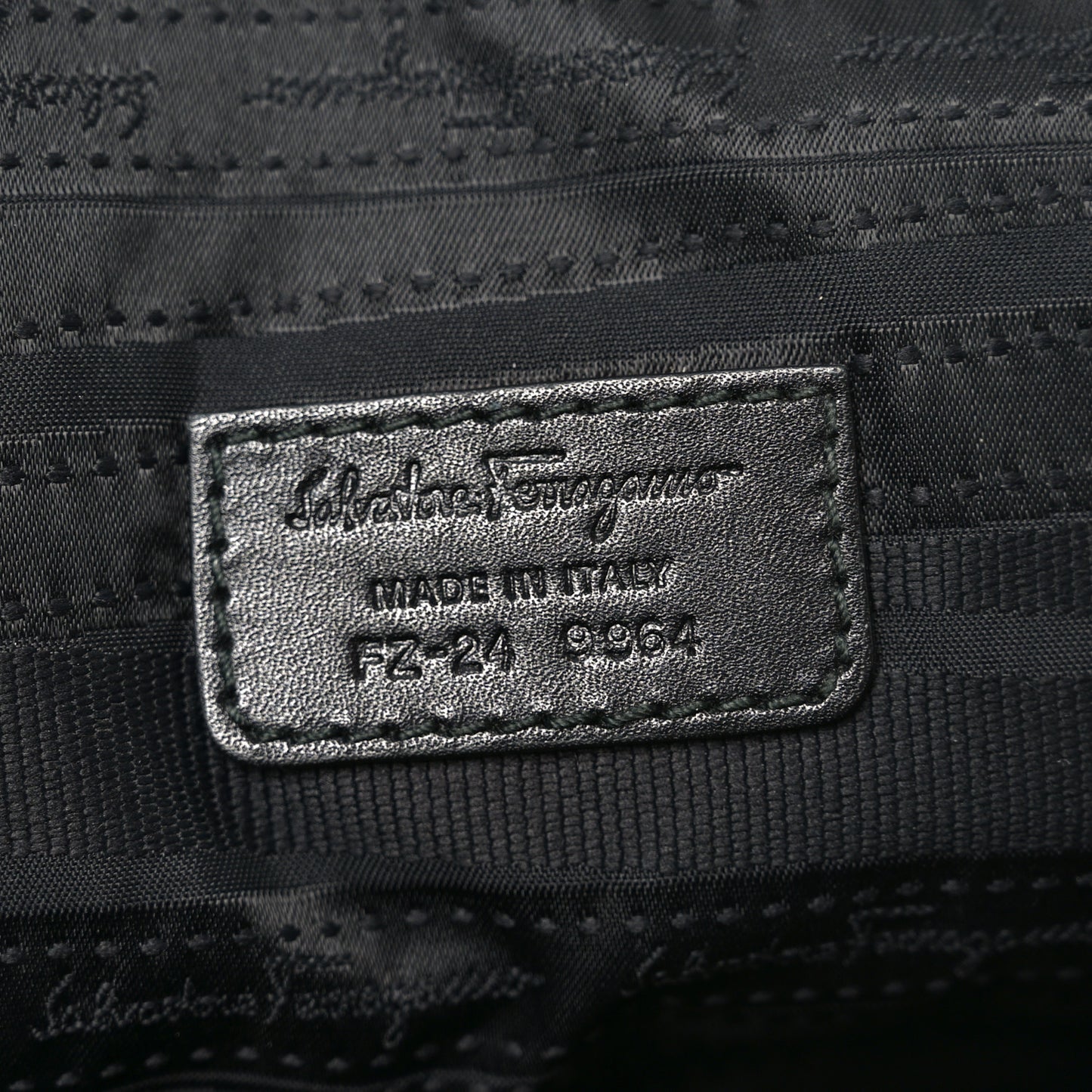 Calfskin Zip Around Briefcase Black