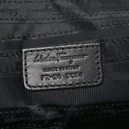 Salvatore Ferragamo Calfskin Zip Around Briefcase Black 6 of 10
