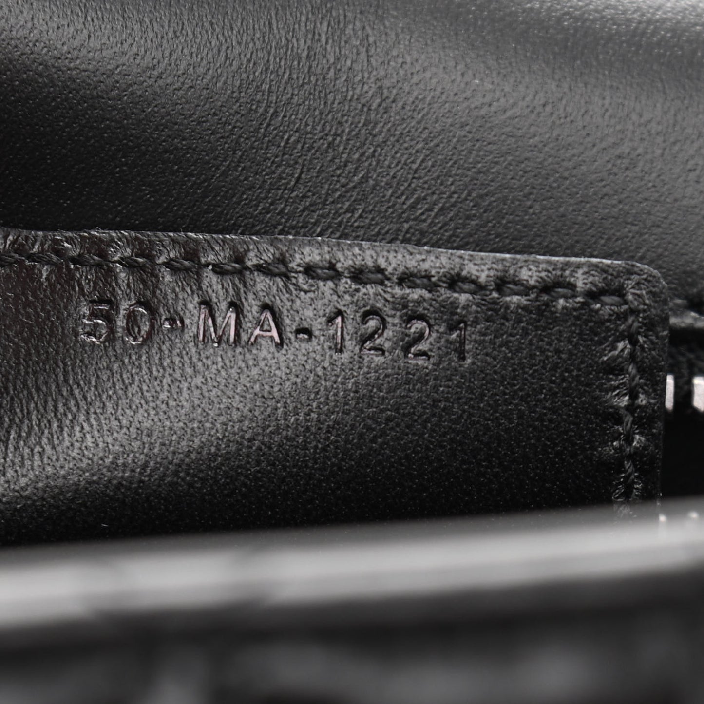 Calfskin Macrocannage Large Caro Bag Black