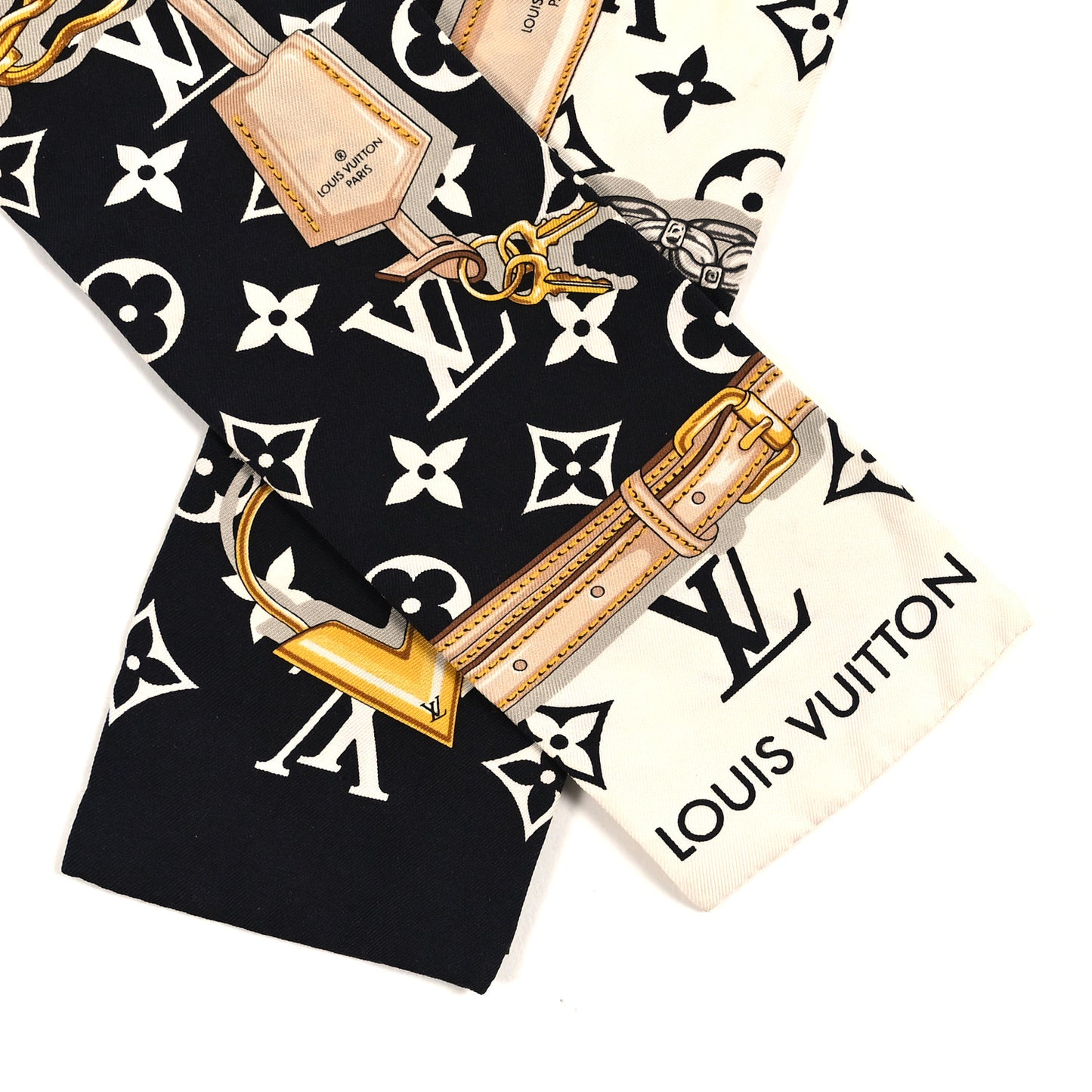 Silk Monogram Confidential Bandeau Black