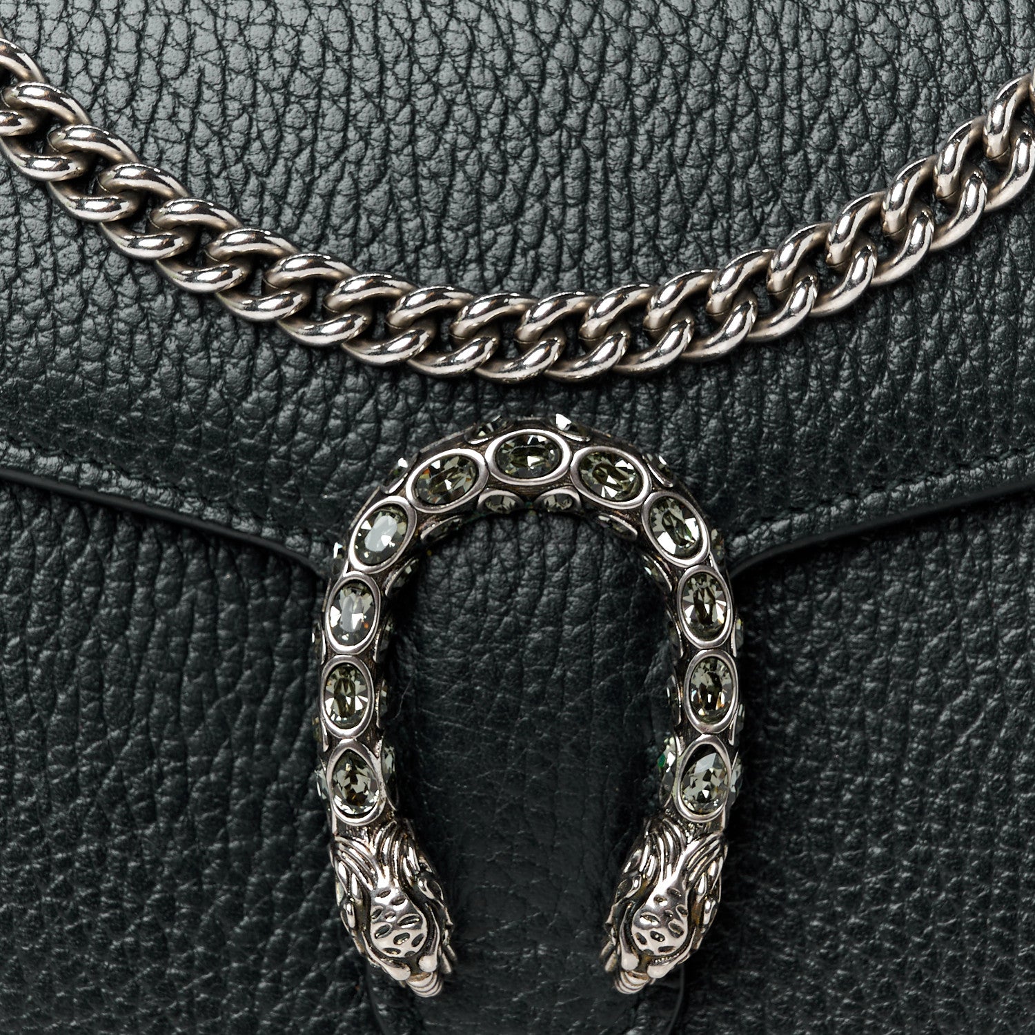 Gucci Calfskin Mini Dionysus Chain Wallet Black 8 of 11