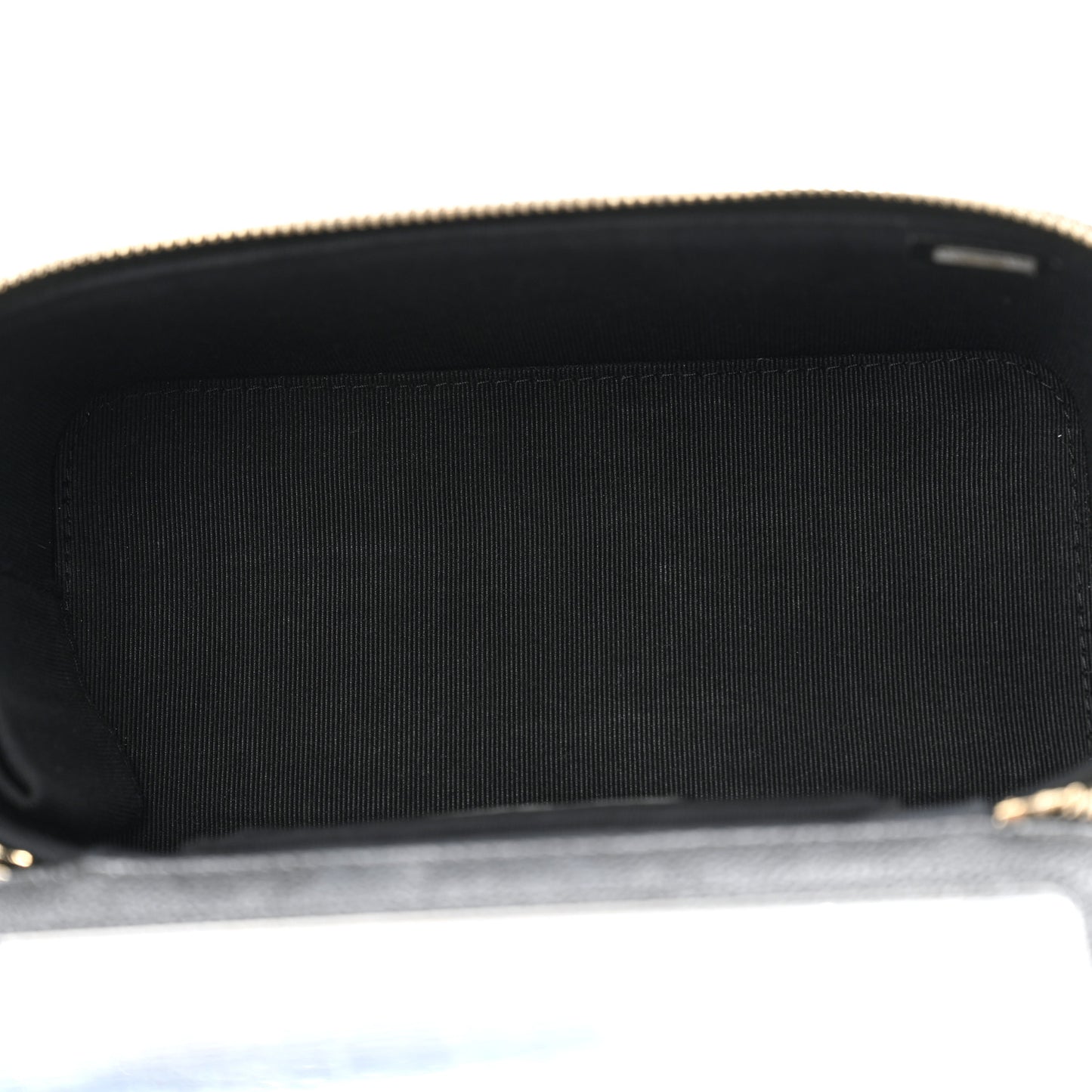 Caviar Quilted Small Tiny CC Vanity Case With Chain Black