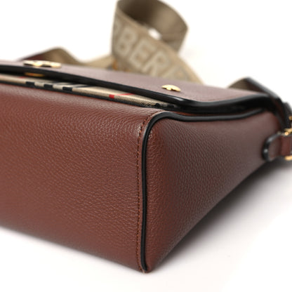 Burberry Grainy Calfskin Vintage Check Note Crossbody Bag Malt Brown 9 of 12