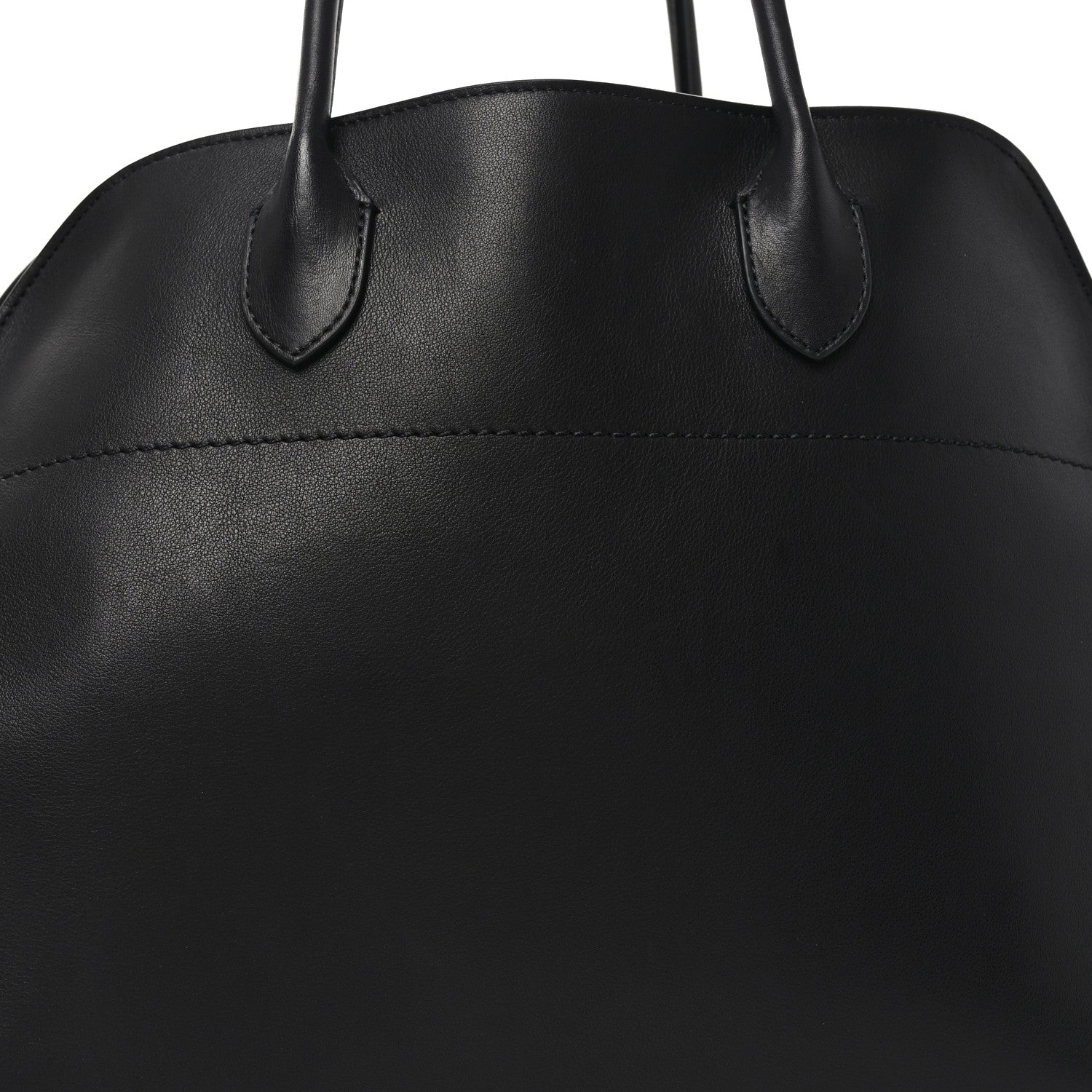 The Row Polished Saddle Calfskin Soft Margaux 15 Black 6 of 8