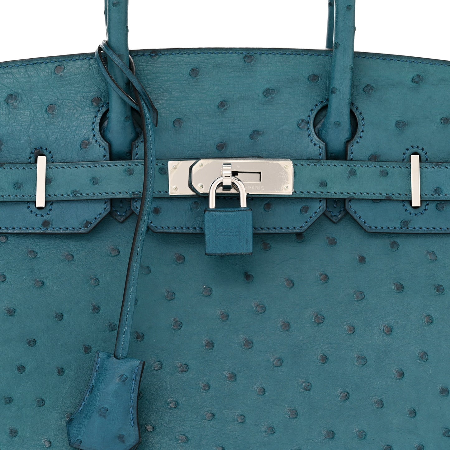 Ostrich Birkin 30 Cobalt