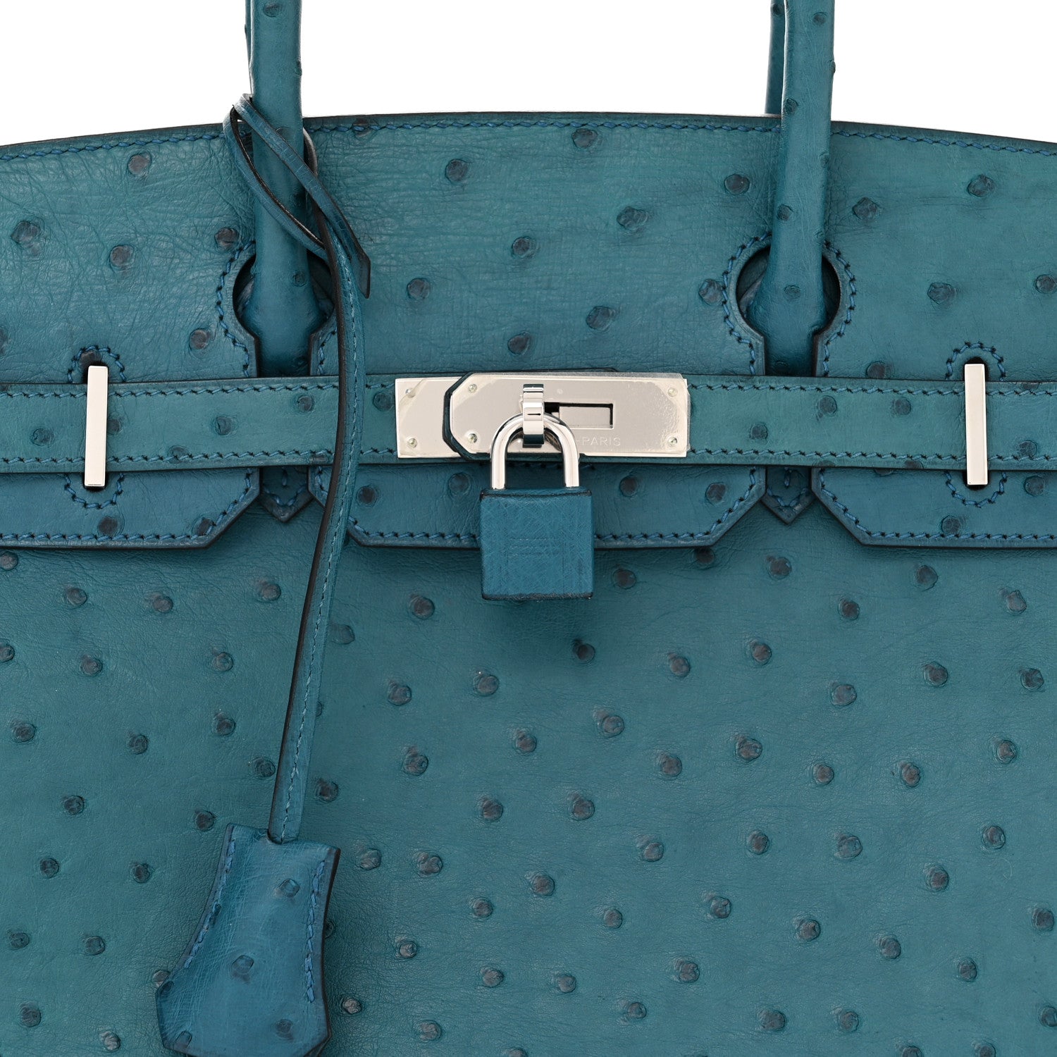 Hermes Ostrich Birkin 30 Cobalt 8 of 11