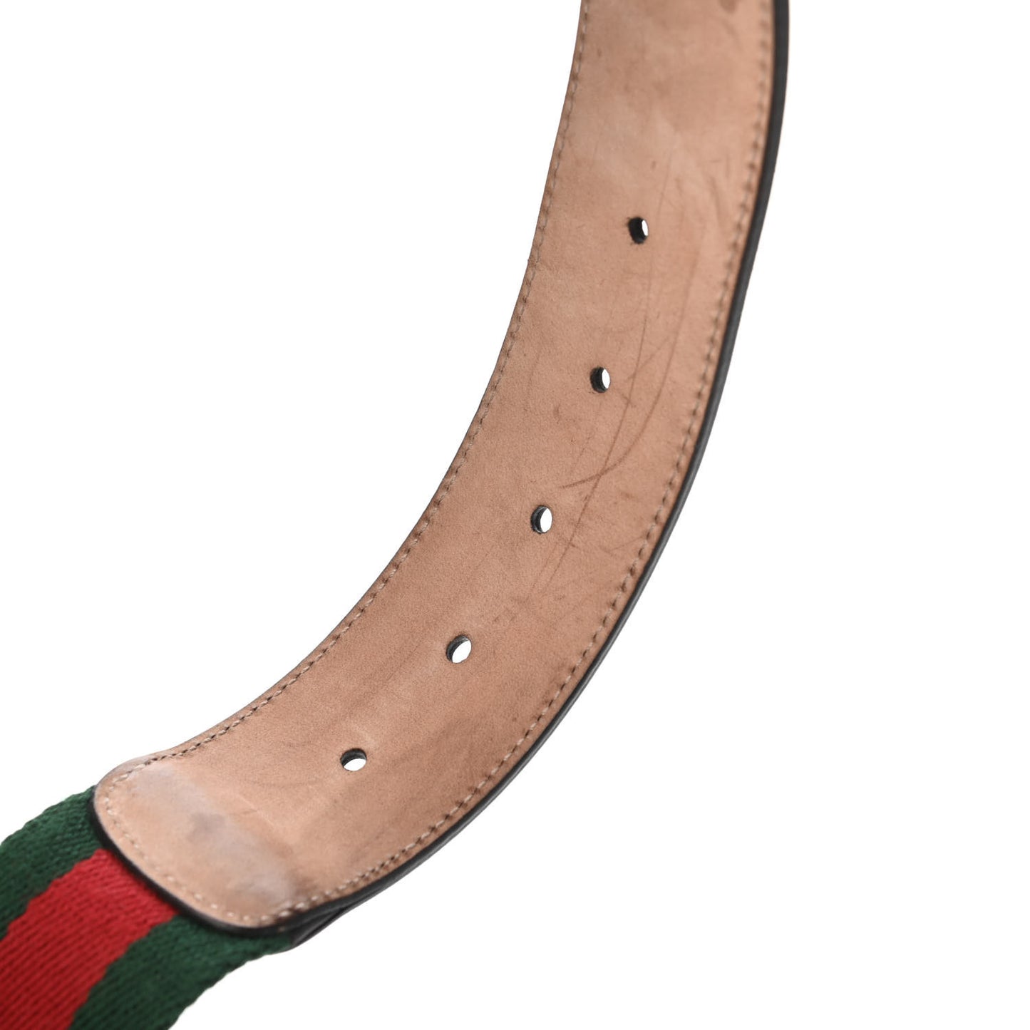 Nylon Calfskin Double G Web 40mm Belt 90 36 Green Red Black
