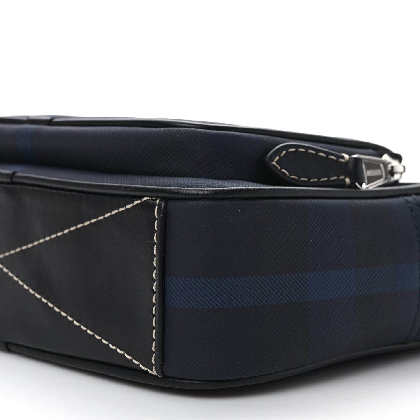 Canvas Check Paddy Messenger Navy Blue