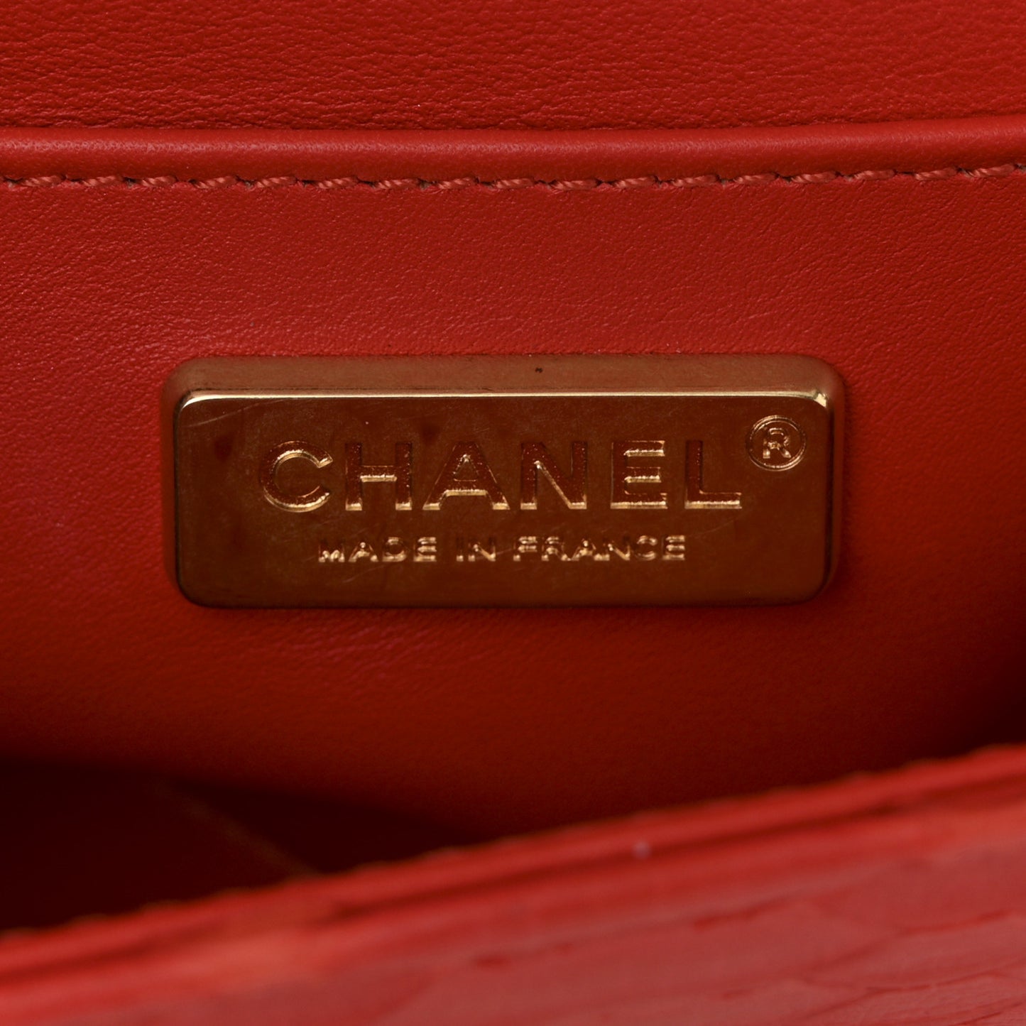 Snakeskin Mini Rectangular Flap Red