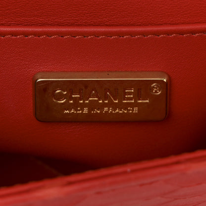 Chanel Snakeskin Mini Rectangular Flap Red 6 of 10