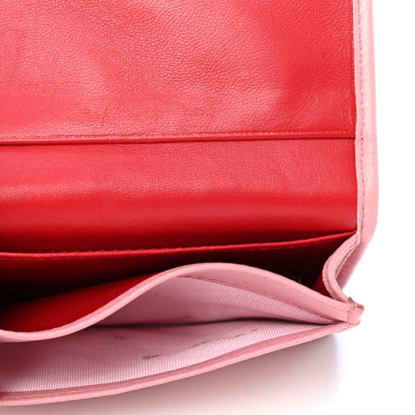 Nappa Matelasse Crystal Cherry Compact Wallet Rosa