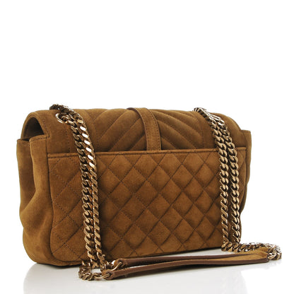 Saint Laurent Suede Tri-Quilt Monogram Medium College Bag Ochre 3 of 10
