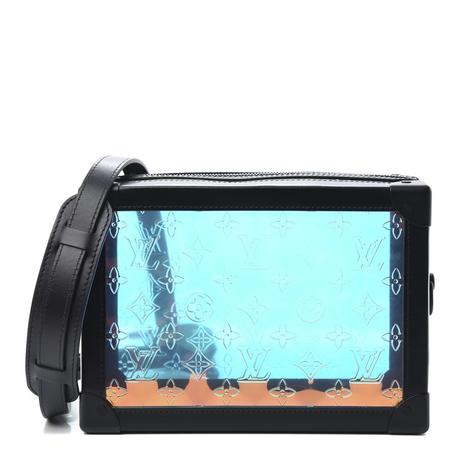 Louis Vuitton Calfskin PVC Monogram Solar Ray Soft Trunk Iridescent Prism Black 1 of 11