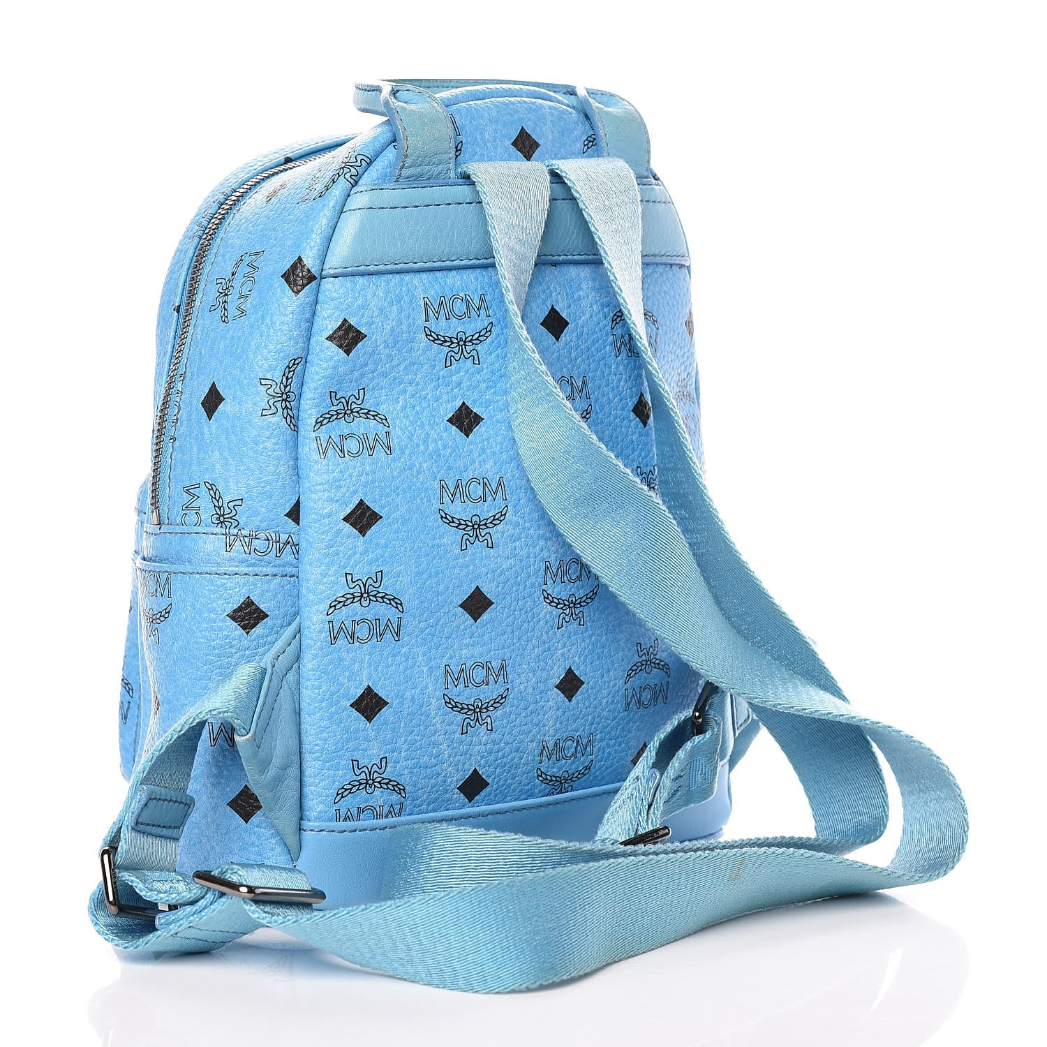 MCM Visetos Mini Stark Backpack Blue 3 of 17