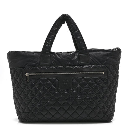 Chanel Nylon Quilted Extra Large Coco Cocoon Tote Black 1 of 11
