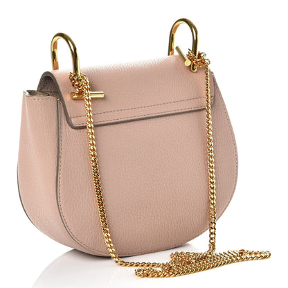 Chloe Grained Lambskin Mini Drew Shoulder Bag Cement Pink 3 of 8