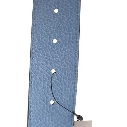 Gucci Dollar Calfskin 1973 Reversible Belt 95 38 Black Mineral Blue 4 of 5