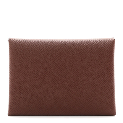 Hermes Epsom Calvi Duo Card Case Terre 1 of 8