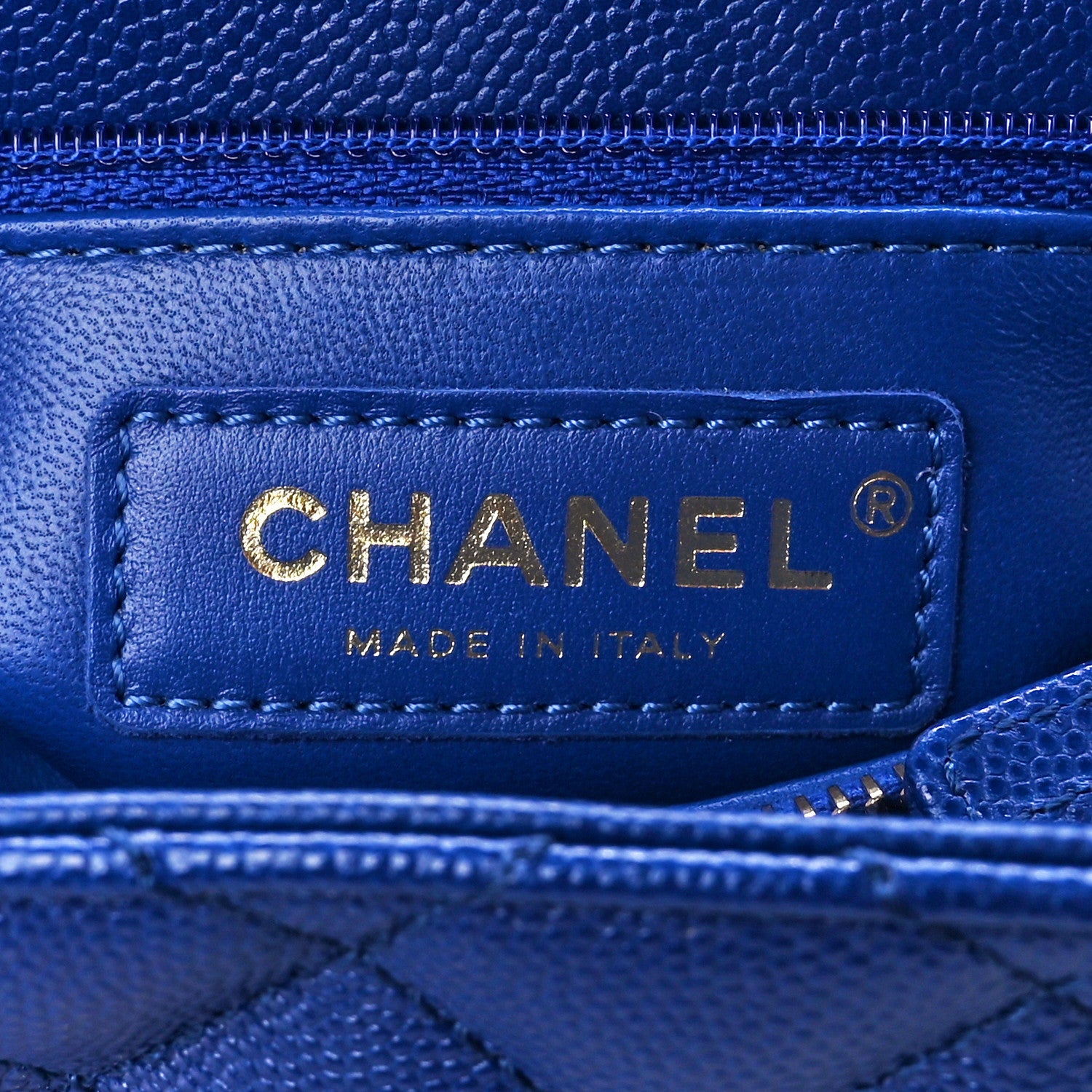 Chanel Caviar Quilted Small Coco Handle Flap Dark Blue 6 of 13
