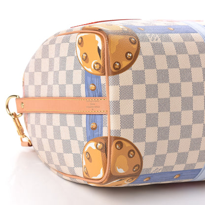 Louis Vuitton Damier Azur Summer Trunks Speedy Bandouliere 30 8 of 12