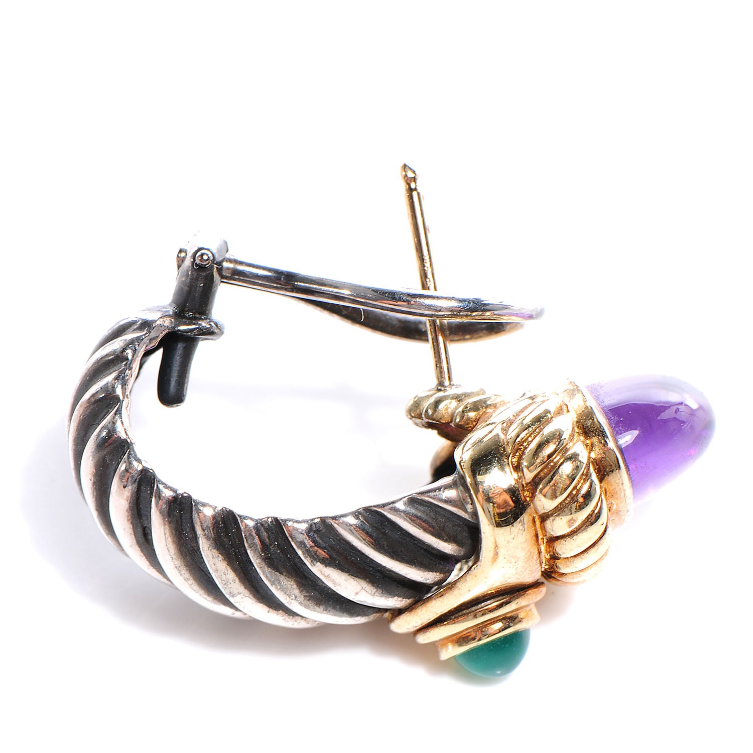 David Yurman 14k Gold and Sterling Silver Shrimp Earrings 5 of 5