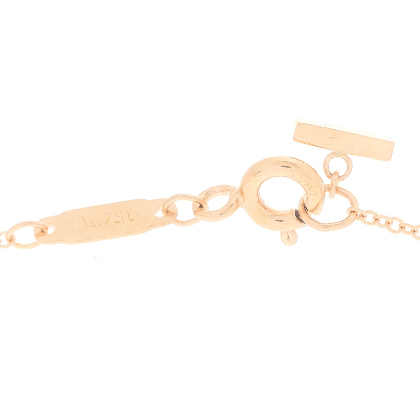 18K Rose Gold Large T Smile Pendant Necklace