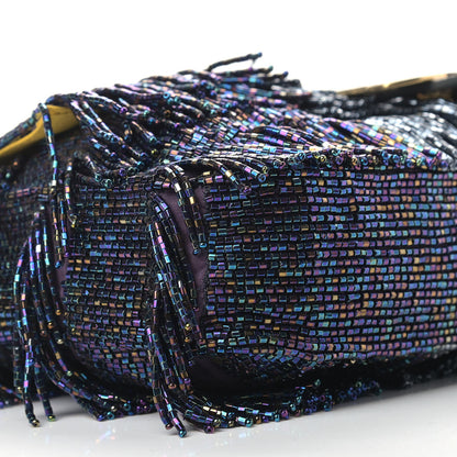 Fendi Lizard Beaded Fringe Baguette Multicolor 8 of 14