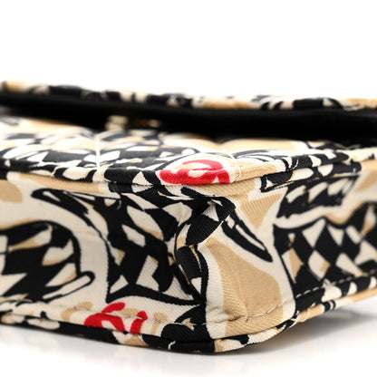 Chanel Canvas Check Flag Printed CC Clutch With Chain Beige Multicolor 11 of 11