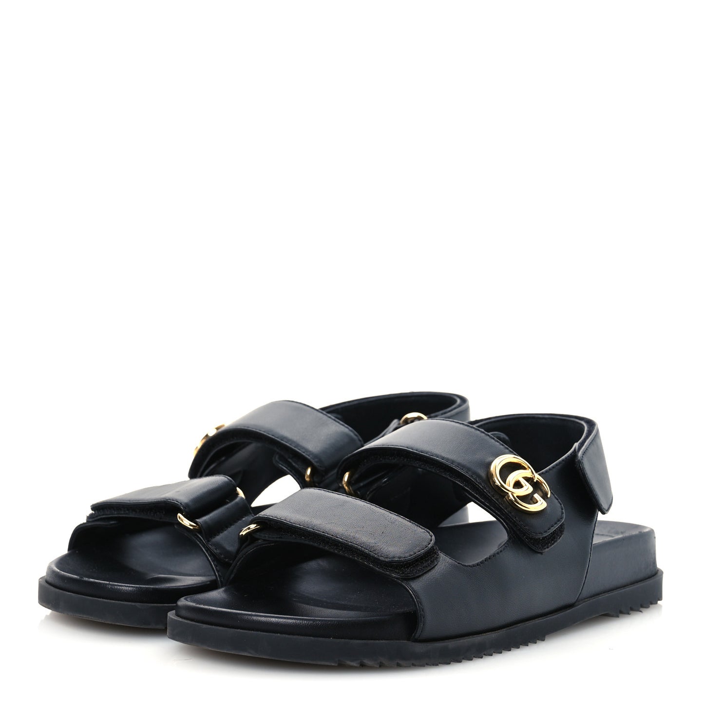 Calfskin Mini Double G Womens Isla Dad Sandals 37 Black