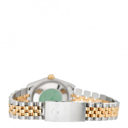 Rolex Stainless Steel 18K Yellow Gold 31mm Oyster Perpetual Datejust Watch White Roman 68273 3 of 4