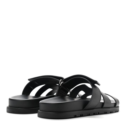 Hermes Calfskin Womens Chypre Sandals 38 Black 4 of 8