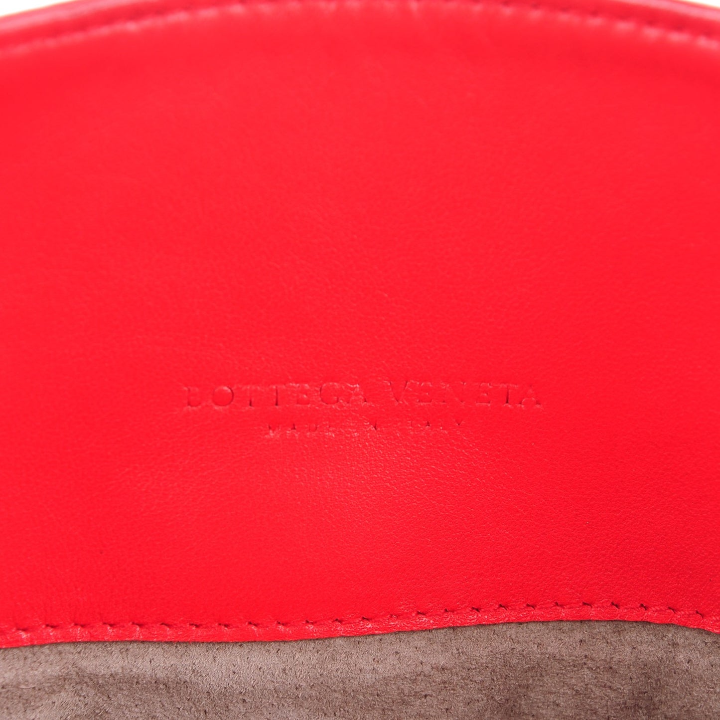 Nappa Intrecciato Flat Shoulder Bag Flame