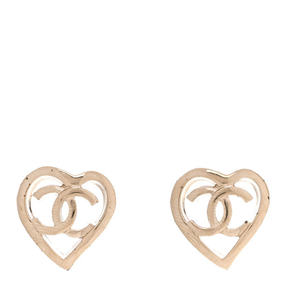 Chanel Metal CC Heart Coco In Love Earrings Gold 1 of 5