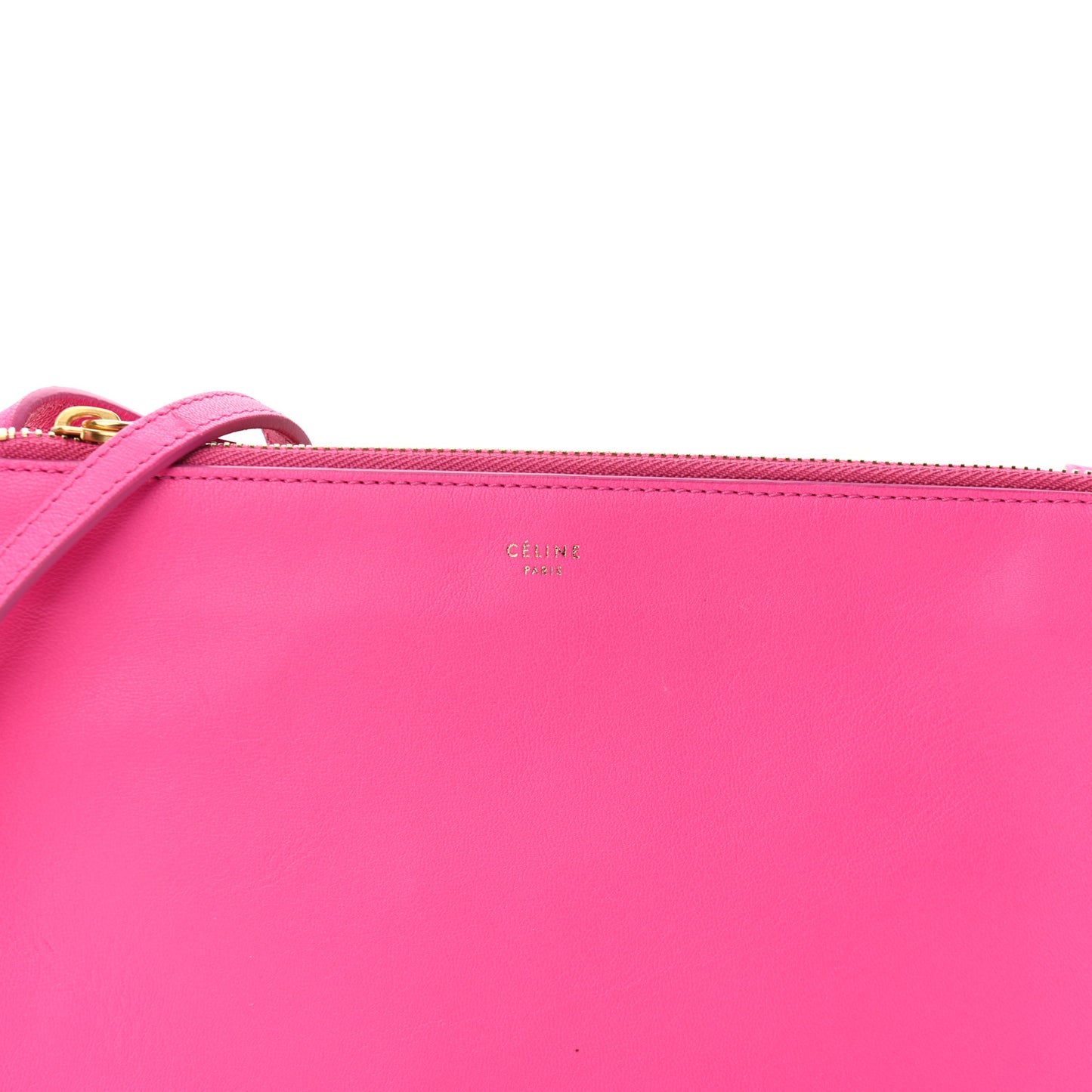 Lambskin Small Trio Crossbody Bag Fluo Fuchsia