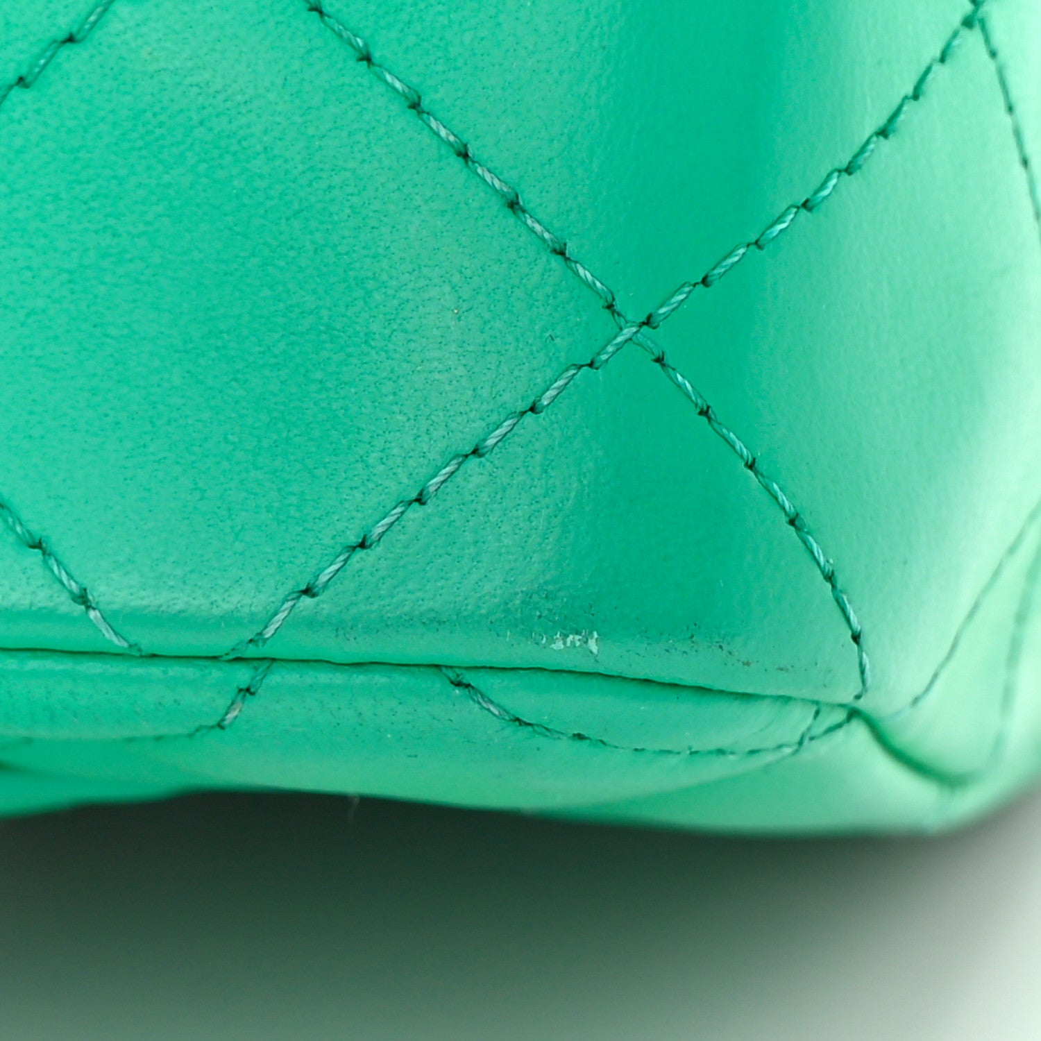 Chanel Lambskin Quilted Mini Rectangular Flap Green 10 of 10