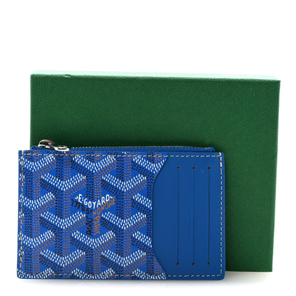 Goyard Goyardine Bourbon Zipped Card Holder Sky Blue 7 of 7