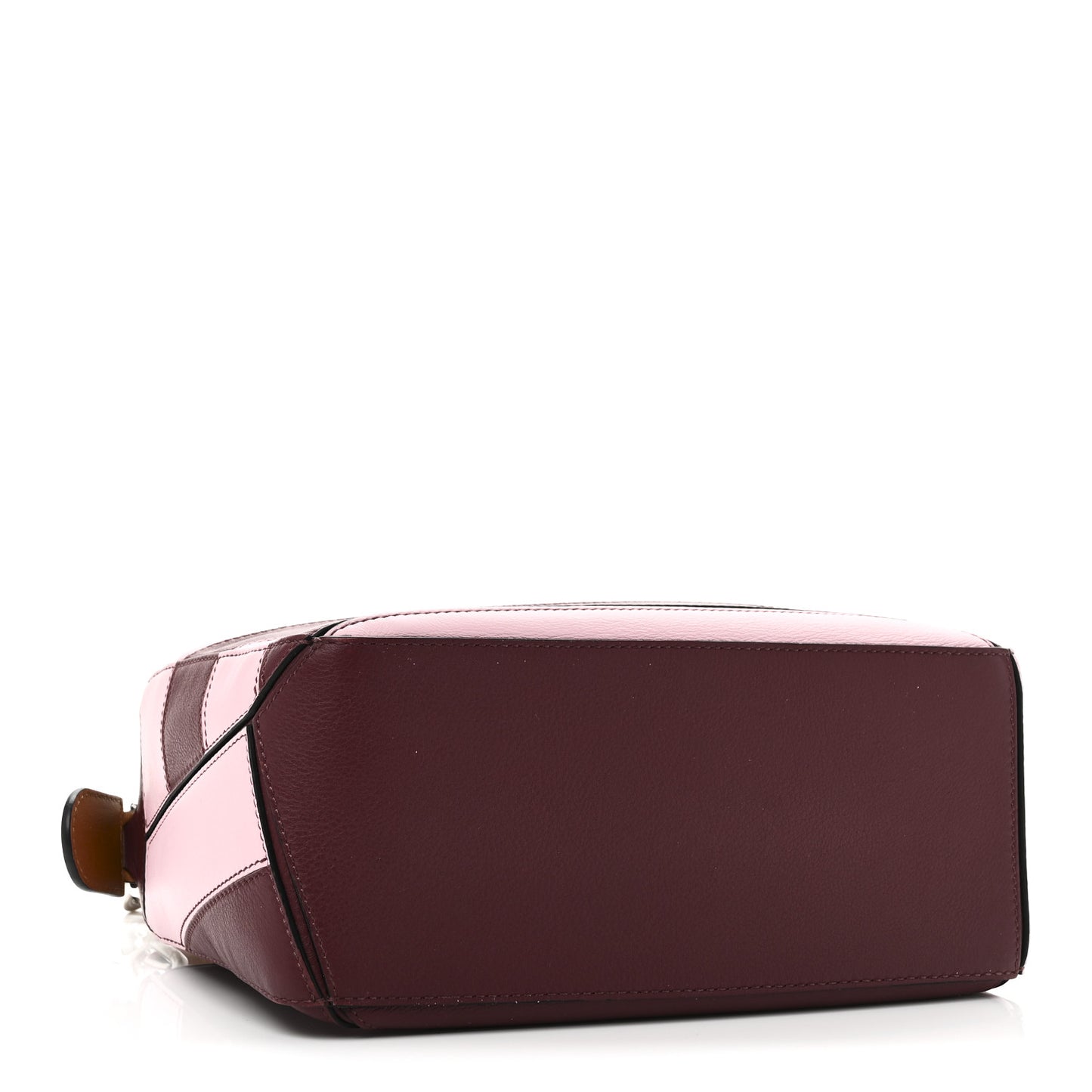 Calfskin Rugby Small Puzzle Bag Wine Pastel Pink