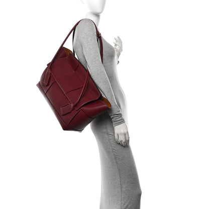 Bottega Veneta French Calfskin Maxi Intrecciato Large Arco Bordeaux 2 of 13