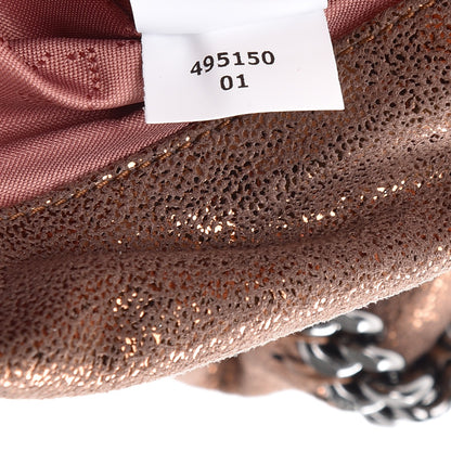 Stella McCartney Metallic Shaggy Deer Mini Falabella Fold Over Tote Brown 8 of 8