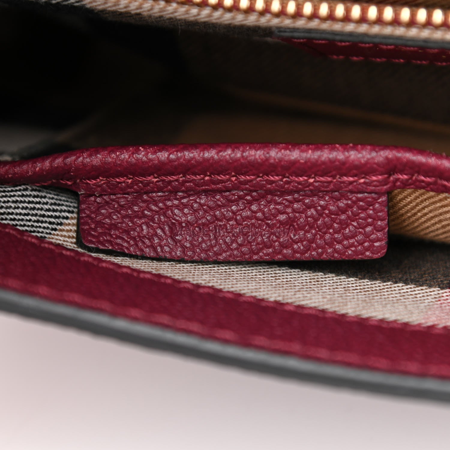 Burberry Soft Grain Calfskin Small Medley Crossbody Dark Plum 7 of 9