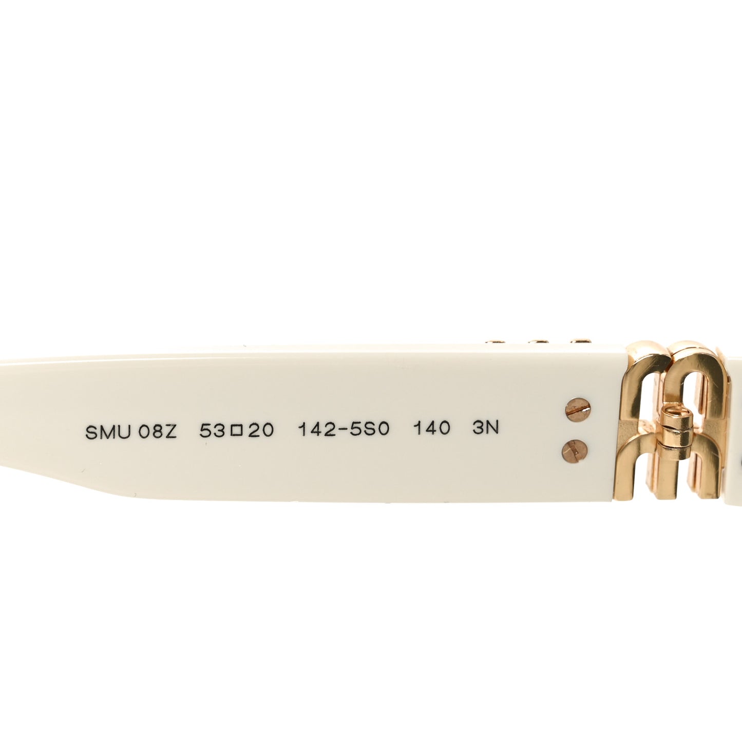 Acetate Rectangle Sunglasses SMU 08Z White